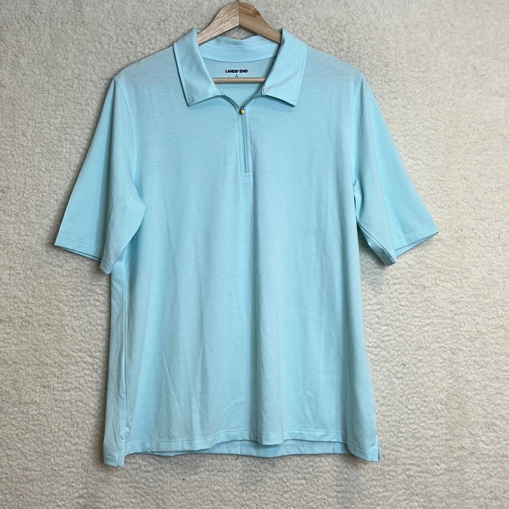 Lands' End Light Blue Polo Shirt